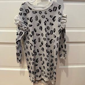 Tea Collection long sleeve animal print dress. Size 7